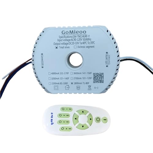 AC110V GoMieoo LED Intelligent Power work with 8C7Bx2 LED strip 22-30V 900-3200mA APP Remote adjust colors dimming(1800mA AC90-120V) von ADLTXZNNR
