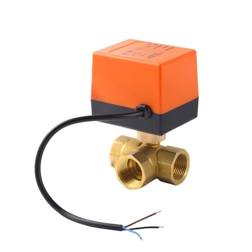 Elektrisches Kugelventil, Dreileiter-Zweileiter-Einleiter-Steuerung, Solar-Zentralklimaanlage, Gebläsekonvektor, Elektrisches Dreiwegeventil(DC12V-DC24V DN15) von ADLTXZNNR