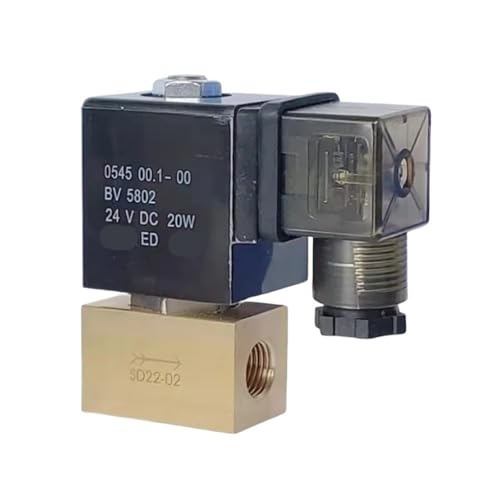 Hydraulic 80Bar High Pressure Direct Acting Solenoid Valve 2 Way NC Brass JT22-02 1/4" 3/8" 1/2" BSP AC220V DC24V Water Air Oil(With 220v 0545,3/8") von ADLTXZNNR