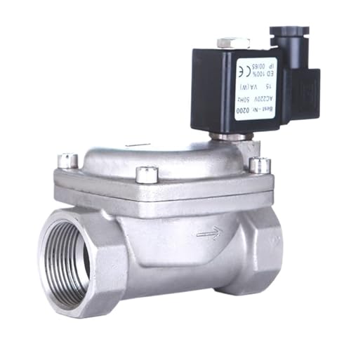 Magnetventil Wasserventil 304 Edelstahl Gasventil Luftkompressor Regelventil 220VDC24V12V Verdickter Ventilkörper(DC12V*DN20 6分) von ADLTXZNNR