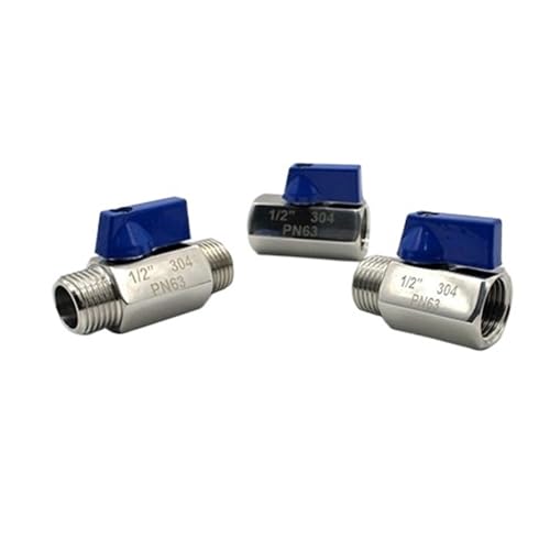 Mini-Kugelhahn Aus Edelstahl 304, Auslass Und Entwässerung, Miniatur-Doppel-Innengewinde, Doppel-Außengewinde, Innen- Und Außengewinde, Mini-Ventil(18 double outer thread 1 point DN6) von ADLTXZNNR