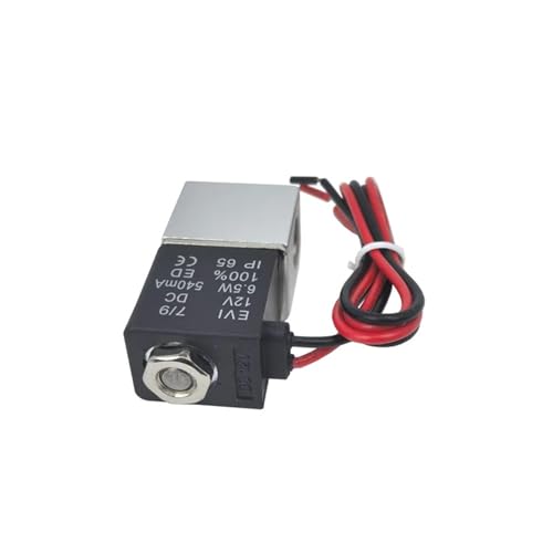 Normally Closed Pneumatic Aluminum Solenoid Valve DC12V 24V AC110V 220V Silent Oil-free 1/4 "for Air Water Oil Compressor Valve(16mm,DC 12V) von ADLTXZNNR