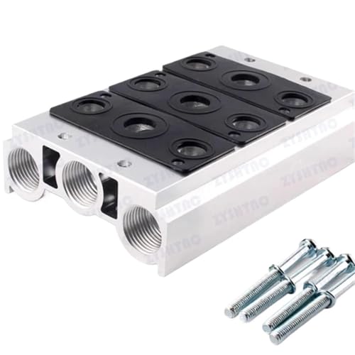 Pneumatische Magnetventile 4V110 4V210 4V310 Abluftkrümmer 100M 200M Ventilplattenbasisverteiler Mit Zubehör(12F) von ADLTXZNNR