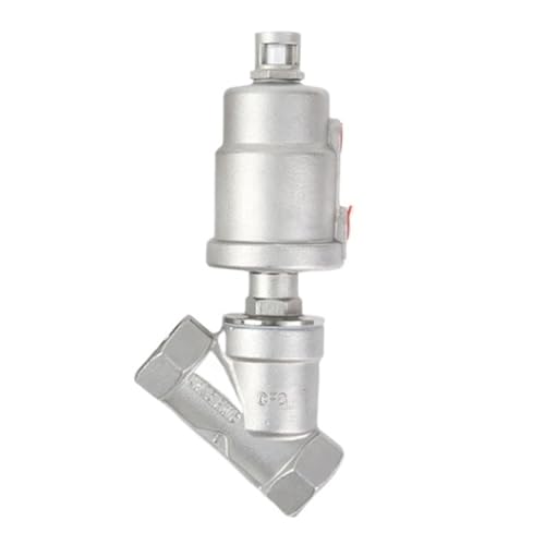 Pneumatisches Winkelsitzventil Aus Edelstahl, Gewindewinkelventil, Y-Typ, Kunststoffkopf, Dampf, Hochtemperaturbeständiges Rohrleitungs-Gasregelventil(CS stainless steel head 25) von ADLTXZNNR
