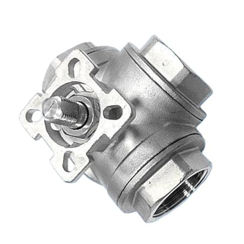 Q15F Dreiwege-Hochplattform-Kugelhahn Q14F Gewindeventil 316 Edelstahl T-Typ Dreiteiliger Kugelhahn(304 T type DN8) von ADLTXZNNR