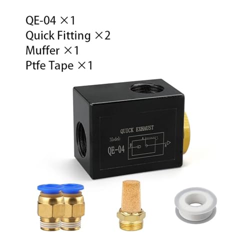 QE Schnellverschluss-Auslassventil Schnellverschluss-Luftventil Aluminiumlegierung 1/4 3/8 1/2 Gewinde QE-02 QE-03 QE-04(QE-04,With 12mm fitting) von ADLTXZNNR