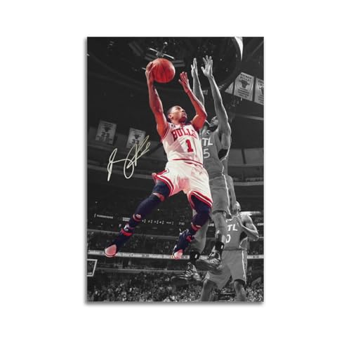 ADMLIE Derrick Rose Physical Confrontation Poster Home Decor Wall Art Hanging Picture Print Bedroom Decorative Paintings Room Aesthetic 16x24inch(40x60cm) von ADMLIE