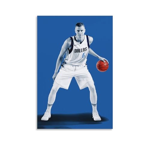 ADMLIE Kristaps Porzingis berühmter Basketballspieler-Kunstdruck, Fotokunst, Malerei, Leinwand, Heimdekoration, Schlafzimmer, moderne Dekorationen, 40 x 60 cm von ADMLIE