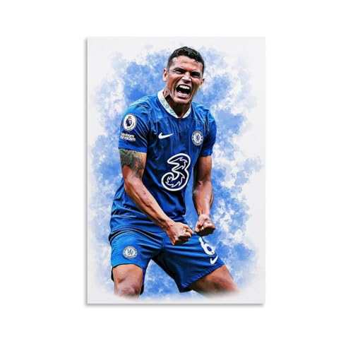 ADMLIE Thiago Silva Klassische Kunst der Fußballspieler, Poster, Wandkunst, Rollen, Leinwand, Gemälde, Bild, Wohnzimmer-Dekoration, Zuhause, 40 x 60 cm ADMLIE Thiago Silva Klassische Kunst der Fußballspieler, Poster, Wandkunst, Rollen, Leinwand, Gemälde, Bild, Wohnzimmer-Dekoration, Zuhause, 40 x 60 cm von ADMLIE