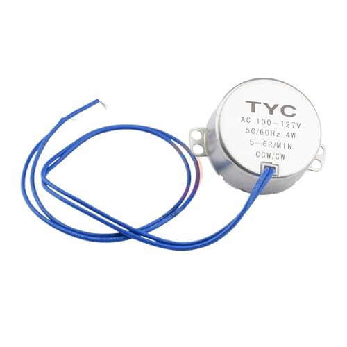 2,5/3/5-6 U/min Synchronmotor Pro TYC-50 AC 110 V 220 V 12 V 50/60 Hz Drehmoment 4 W CW/CCW Mikrowellen-Plattenspieler for elektrische Ventilatoren(AC110V 2.5-3R) von ADMPSXIC