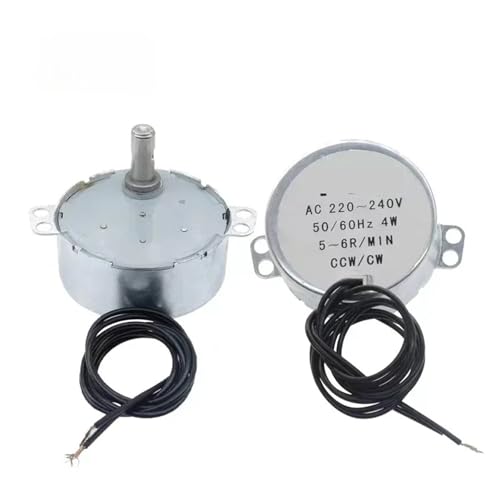 TYC-50 AC 220V 12V 50/60Hz Drehmoment 4KGF.CM 4W CW/CCW Mikrowellen-Drehteller for Elektrolüfter 5-6 U/min Stabiler Synchronmotor Pro(AC 12V) von ADMPSXIC