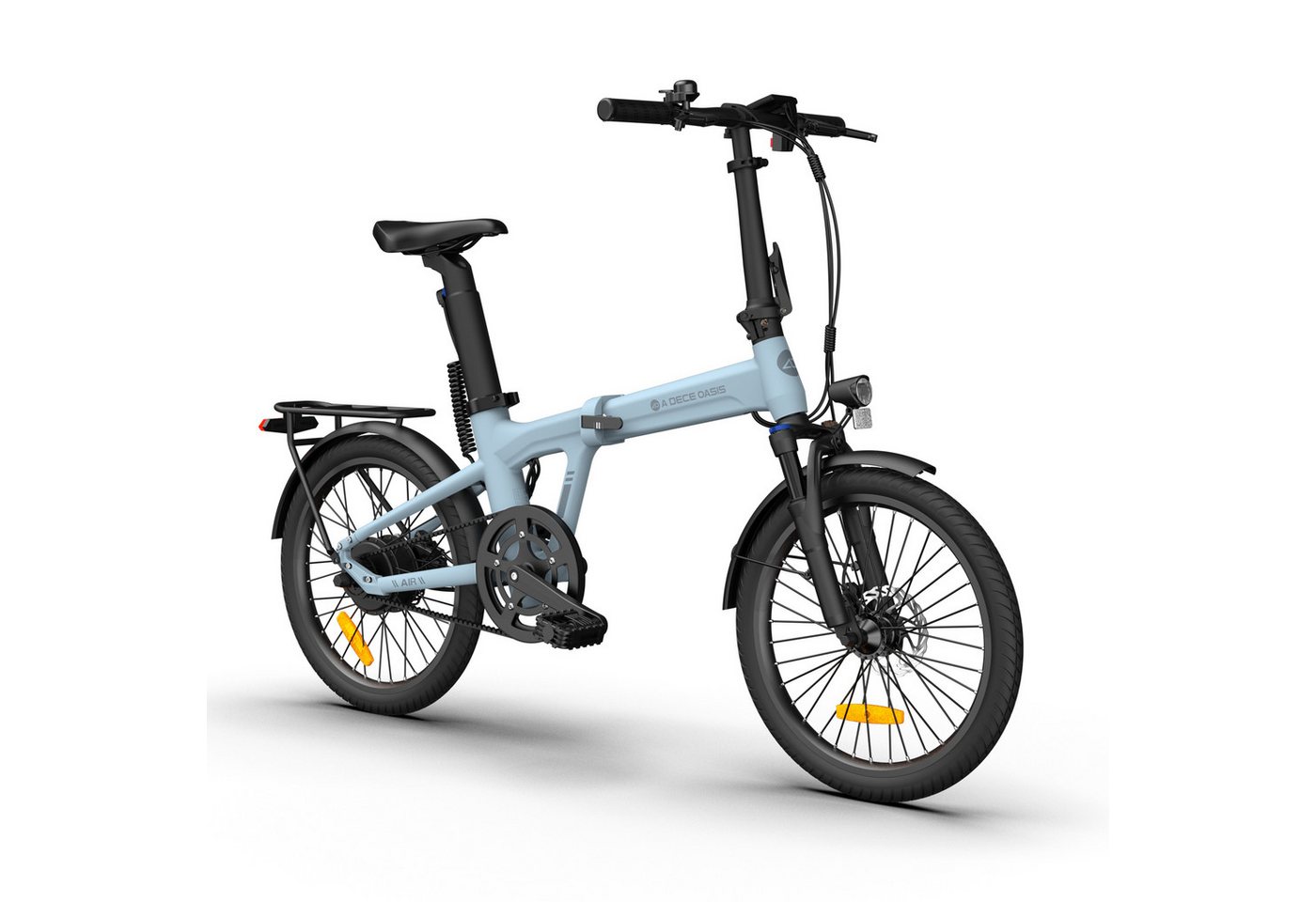 ADO AIR E-Bike Air20Pro Elektrofahrrad,klapprad Riemenantrieb,Pedelec,20 zoll, 1 Gang, Bafang Bürstenloser Motor, mit Gepäckträger,Werkzeug ebike Damen/Herren von ADO AIR