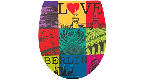 ADOB, Design WC Sitz Klobrille Love Berlin, Absenkautomatik, abnehmbar zur Reinigung, 60839 von ADOB