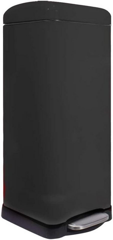ADOB Mülleimer Pedal Abfalleimer rechteckig mit 30 L Fassungsvermögen SCHWARZ MATT, Deckel schliesst leise, Innenbehälter herausnehmbar ADOB Mülleimer Pedal Abfalleimer rechteckig mit 30 L Fassungsvermögen SCHWARZ MATT, Deckel schliesst leise, Innenbehälter herausnehmbar von ADOB