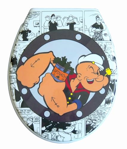 Duroplast WC Sitz Klobrille Modell Comic mit Absenkautomatik, zur Reinigung abnehmbar, 59824 von ADOB