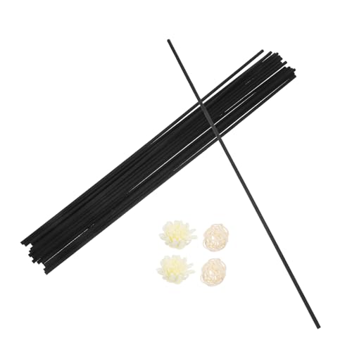 ADOCARN Diffusorstäbchen Dekorative Blumendiffusoren Für Schlafzimmer Und Wohnzimmer Rattan-Web-diffusorstäbchen 20er-Set Mit Pe-blumendekor von ADOCARN
