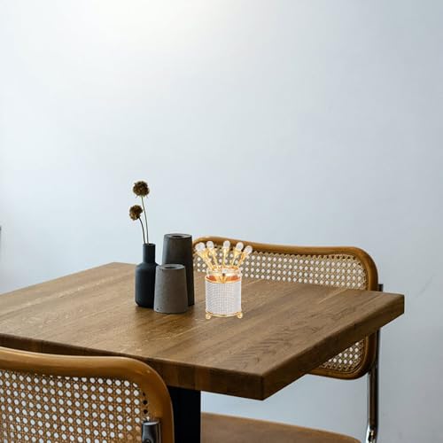 ADOCARN 1 Set Schwanenbasishalter mit Kaffee-Dessert-Esslöffel-Set, Teelöffel-Organizer aus Metall für Obst-Dessert- -Eislöffel-Restaurants von ADOCARN