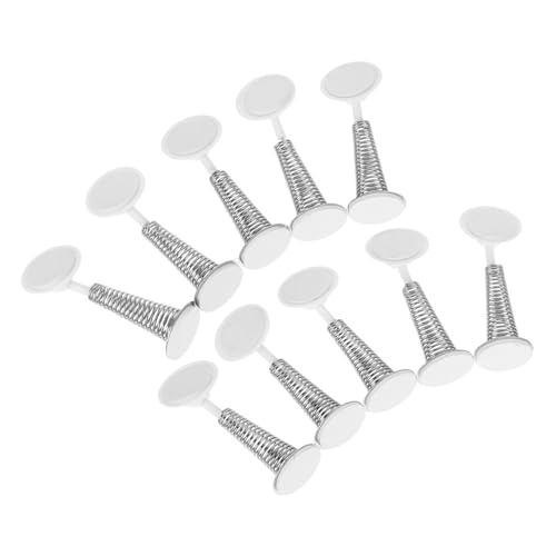 ADOCARN 10 Stück Universelle rotierende Feder Armaturenbrett-Spielzeugbasis Schüttelspielzeug mit Federbasis Armaturenbrett-Spielzeugfedersockel Bastelbasis für Gehfüße Eisen Silber von ADOCARN