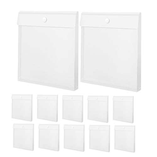 ADOCARN 12stücke Aufbewahrungstasche Aus Pp-Material Für Stempel Und Stanzformen Transparente Dokumententasche Mit Verschließbarem Design Für Scrapbooking-Papier Fotos Und Bürobedarf von ADOCARN