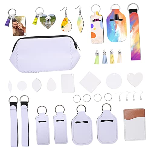 ADOCARN 1satz Sublimation Blank Keychains Und Ohrringe Bastelbedarf Für Kreative Projekte Doppelseitige Wasserfeste Designs Für Personalisierte Und Kunstwerke ADOCARN 1satz Sublimation Blank Keychains Und Ohrringe Bastelbedarf Für Kreative Projekte Doppelseitige Wasserfeste Designs Für Personalisierte Und Kunstwerke von ADOCARN
