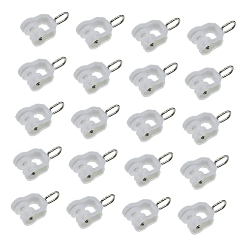 ADOCARN 2sets Vorhang Laufrollen Einfache Hängende Rad Licht Gewicht Vorhang Zubehör 20 Stücke * 2 von ADOCARN