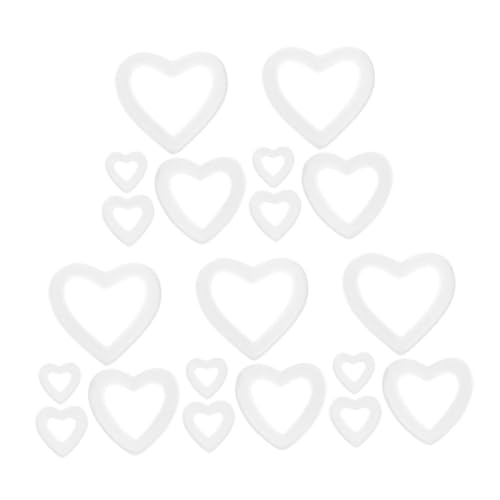 ADOCARN 20stücke Weiße Schaumstoffherzen Zum Basteln Für DIY Hochzeitsdeko Valentinstag Heimdekoration Leicht Zu Bemalen Und Gestalten ADOCARN 20stücke Weiße Schaumstoffherzen Zum Basteln Für DIY Hochzeitsdeko Valentinstag Heimdekoration Leicht Zu Bemalen Und Gestalten von ADOCARN