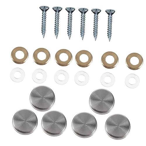 ADOCARN 24 Stück Dekorative Spiegelschrauben mit Abdeckkappen Hochwertige Metallnägel zur Einfachen Montage von Spiegeln Bilderrahmen und Glasmöbeln Rostfreies Edelstahlfinish ADOCARN 24 Stück Dekorative Spiegelschrauben mit Abdeckkappen Hochwertige Metallnägel zur Einfachen Montage von Spiegeln Bilderrahmen und Glasmöbeln Rostfreies Edelstahlfinish von ADOCARN