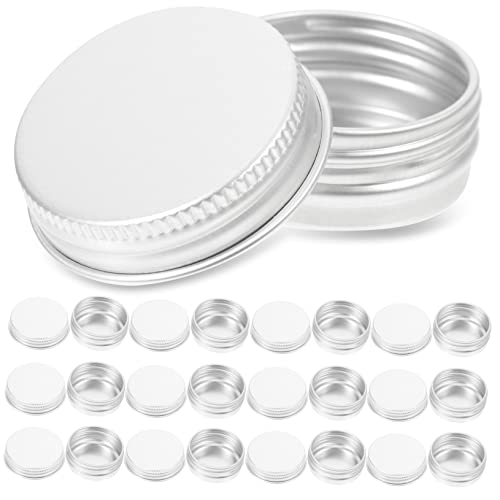 ADOCARN 24stücke Aluminiumblechdose Runde Metallblechdose Aluminiumgefäß Teedosen Aluminiumperlendose Aluminiumblechdosen DIY-kerzendose Kosmetikdose Lagerung Jar Container Mit Schraube von ADOCARN