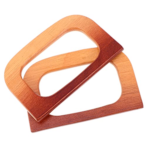 ADOCARN 2Stücke Förmige Holzgriffe für DIY Handtaschen Handtaschen Zubehör für Kreative Projekte Langlebige Materialien für Taschen Einfach zu Montieren von ADOCARN