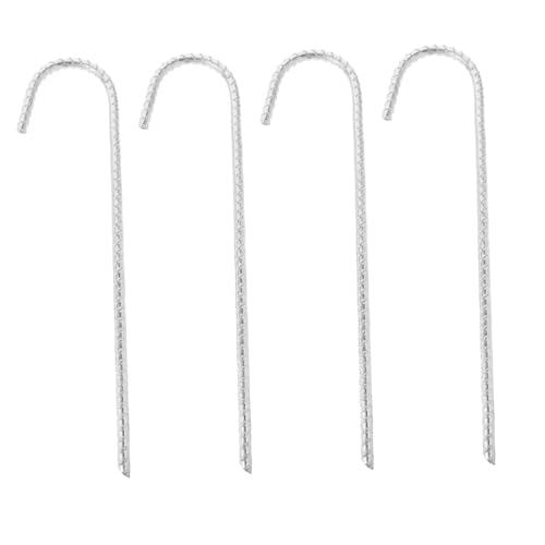ADOCARN 4 Stück Zeltanker Metall Erdnägel Robuste Zeltheringe für Camping und Garten Wetterfeste Bodenanker für Verschiedene Erdarten Stabile Unterstützung für Zelte und Pavillons von ADOCARN