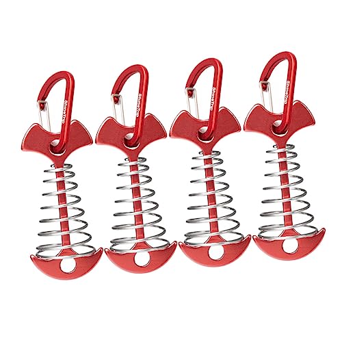 ADOCARN 4stücke -Zelt-heringe Aluminium Leichte Und Wiederverwendbare Erdnägel Für Camping Robuster Bodenanker Für Starke Winde Zubehör Für Outdoor-aktivitäten von ADOCARN