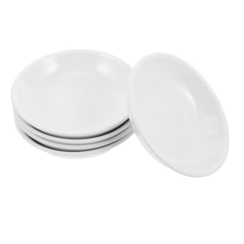 ADOCARN 5 Stück Aromatherapie Kerzentablett Kleines Rundes Tablett Wachswärmer Ersatzplatte Wachswärmer Ersatzschale Ölwärmer Aromatherapie Tablett Wachsschmelzwärmer Ersatzschale von ADOCARN