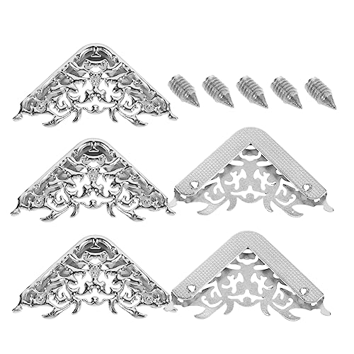 ADOCARN 5stücke Eckenschutz Für Taschenkanten Aus Metall Dekorative Schnallen Zum Selbermachen Passend Für Handtaschen Einfach Zu Montieren Und Schützt Ecken von ADOCARN