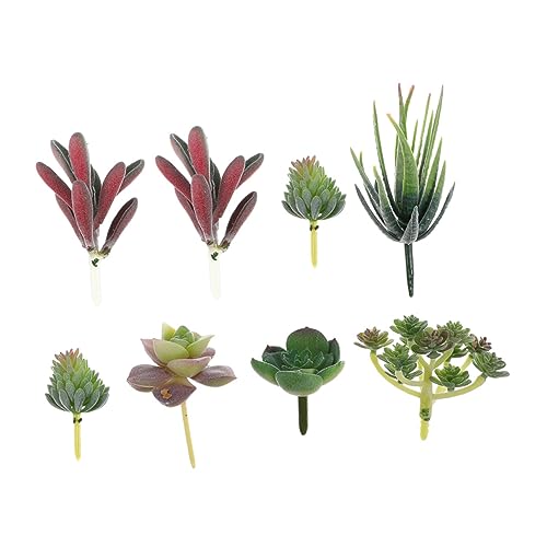 ADOCARN 8 Stück Künstliche Pflanzen Mini-Kaktus Miniatur-Puppenhaus-Zubehör Große Pflanzen Simulation Von Sukkulenten Künstliche Sukkulenten Künstliche DIY-Blumenarrangements von ADOCARN