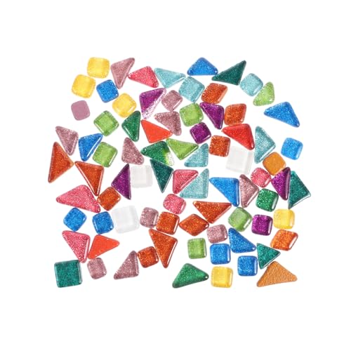 ADOCARN Bunte Mosaiksteine für DIY Projekte Unregelmäßige Kristallfliesen Verschiedenen Farben und Formen zum Basteln von Foto Geschirr und Deko von ADOCARN