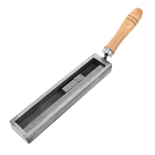 ADOCARN Metallschmelzwerkzeug Mit Holzgriff Gussbarrenform Für Gold Silber Kupfer Messing Und Aluminium Präzise Ölnut Hohe Temperaturbeständigkeit von ADOCARN