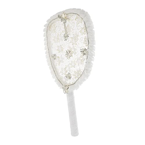 ADOCARN Handgefertigter Spitzenfächer mit Perlenbesatz Muster Dekorativer Handfächer für Damen Leicht Tragbar Langlebig Vielseitig für Hochzeit Tanz und Dekoration ADOCARN Handgefertigter Spitzenfächer mit Perlenbesatz Muster Dekorativer Handfächer für Damen Leicht Tragbar Langlebig Vielseitig für Hochzeit Tanz und Dekoration von ADOCARN