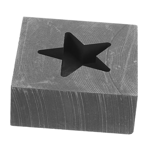 ADOCARN Gussform Aus Graphit Für Extreme Temperaturen Multifunktionale Barrenform Aus Graphit Zum Schmelzen Von Gold Silber Kupfer Eisen Und Aluminium Mit Sternform von ADOCARN