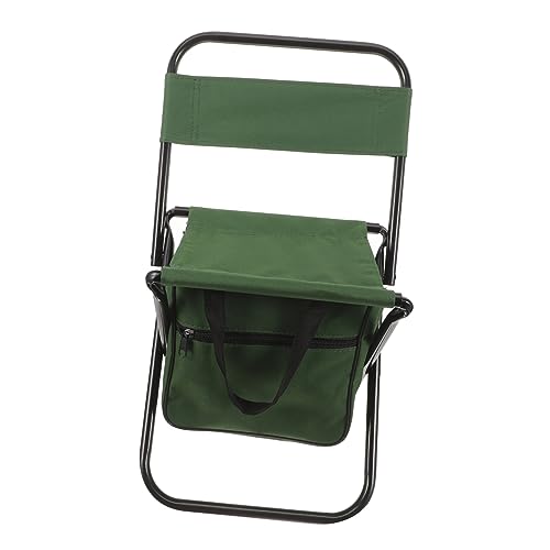 ADOCARN Multifunktionaler Faltbarer Campingstuhl mit Aufbewahrungstasche Leichter Tragbarer Klapphocker für Angeln Garten Strand und Outdoor Aktivitäten Kompakt und Platzsparend Grün von ADOCARN