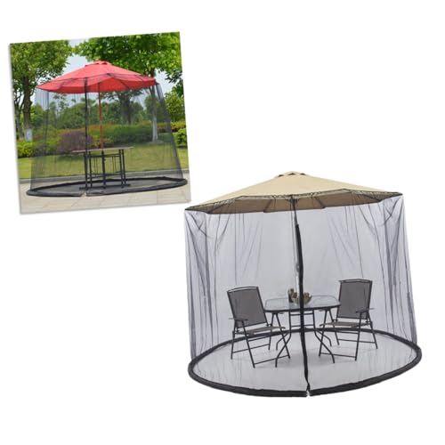 ADOCARN Patio Sonnenschirm mit Moskitonetz Zipper Netzschirm Garten Sonnenschutz Faltbar Schwarz Insektenschutznetz für Outdoor Terrasse und Deckmöbel ADOCARN Patio Sonnenschirm mit Moskitonetz Zipper Netzschirm Garten Sonnenschutz Faltbar Schwarz Insektenschutznetz für Outdoor Terrasse und Deckmöbel von ADOCARN
