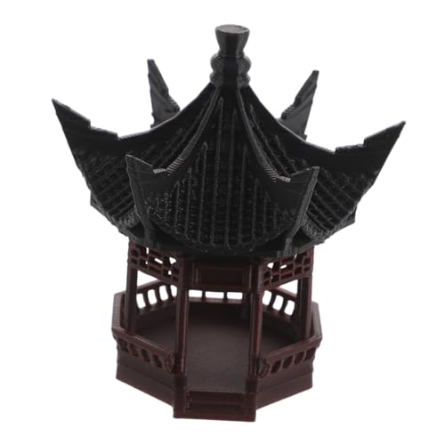 ADOCARN Miniatur-gartenpagode Aus Bonsai-landschaftsdekor-Ornament Mini-pavillon-Statue Für Fischtank-Dekoration Miniatur-pagoden-Accessoire Für Tischdeko von ADOCARN