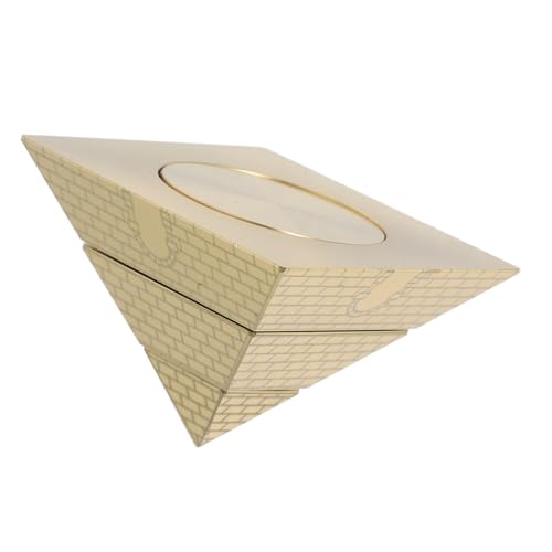 ADOCARN Rotierende Messingpyramide Dekoratives Tischornament für Büro und Zuhause Design Interaktive Stressbewältigung Perfektes für Sammler Kunsthandwerk von ADOCARN