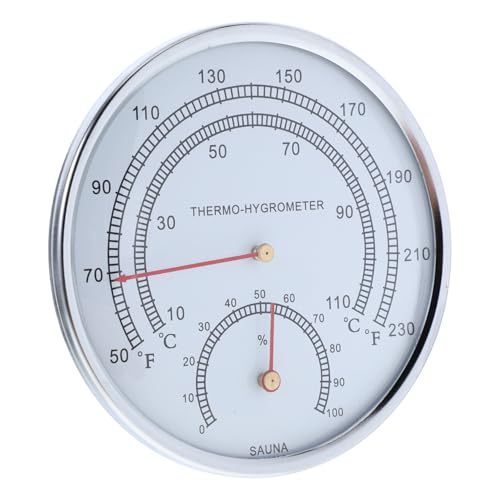 ADOCARN Sauna Thermometer Hygrometer Präzise Temperatur Luftfeuchtigkeitsmessung für Sauna Räume Hohe Temperaturbeständigkeit Großes Display Einfach Ablesbar für Zuhause und Gewerbe von ADOCARN