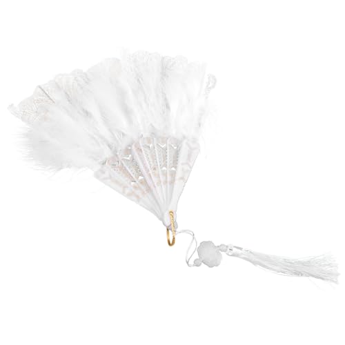 ADOCARN Vintage Federfächer mit Plume Faltbarer Handventilator aus Metall und PP Stilvoller Damenfächer für Hochzeit Tanz Kostüm Leicht Tragbar und Robust ADOCARN Vintage Federfächer mit Plume Faltbarer Handventilator aus Metall und PP Stilvoller Damenfächer für Hochzeit Tanz Kostüm Leicht Tragbar und Robust von ADOCARN