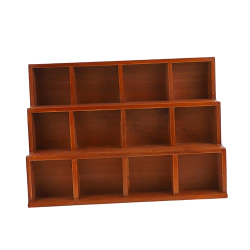 ADOCARN Vintage Holz Displayregal für Kosmetik und Handwerkskunst Unterteilt Kompakt für Wandmontage von ADOCARN