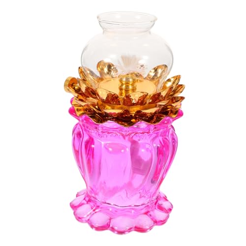 ADOCARN Vintage-öllampe Aus Und Metall Für Innenbereich Petroleumlampe Als Tischdekoration Klare Glasform Mit Sockel Für Stabilität Und Notbeleuchtung von ADOCARN