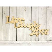 Live Laugh Love - Laser Holzschnitt Schild Wanddekoration Unfertiger Kranz Haustür Familie Live Laugh Love - Laser Holzschnitt Schild Wanddekoration Unfertiger Kranz Haustür Familie von ADORNaMENTSshop