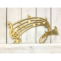 Musiknoten - Lasergeschnittenes Holzschild Wanddekor Liebhaber Geschenk Kranz Noten Violinschlüssel Song Sänger Musiker Musiknoten - Lasergeschnittenes Holzschild Wanddekor Liebhaber Geschenk Kranz Noten Violinschlüssel Song Sänger Musiker von ADORNaMENTSshop