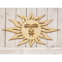 Sun Face - Holz Gelasert Schild Wanddekor Geschenk Kranz Unvollendet Sommer Frühling Geburtstag Sonnenuhr Liebhaber Outdoor Sun Face - Holz Gelasert Schild Wanddekor Geschenk Kranz Unvollendet Sommer Frühling Geburtstag Sonnenuhr Liebhaber Outdoor von ADORNaMENTSshop