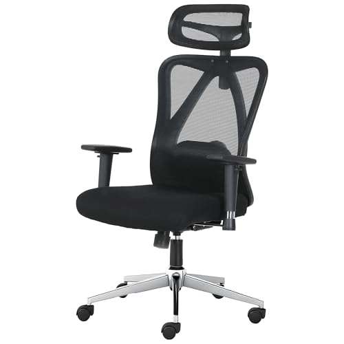 ADOV Bürostuhl Ergonomisch mit Verstellbarer Kopfstütze, 3D Armlehnen, Lendenwirbelstütze, Höhenverstellbar Schreibtischstuhl 90°-125° Schaukelnfunktion, Chefsessel aus Mesh, Drehstuhl 140kg Belastbar ADOV Bürostuhl Ergonomisch mit Verstellbarer Kopfstütze, 3D Armlehnen, Lendenwirbelstütze, Höhenverstellbar Schreibtischstuhl 90°-125° Schaukelnfunktion, Chefsessel aus Mesh, Drehstuhl 140kg Belastbar von ADOV